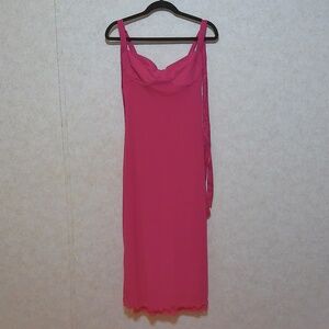 Intimately by Free People Soft Pink Corset Maxi Dress Tie Shoulder Lined Sz XS